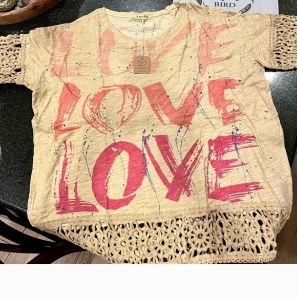 A Rare Bird Tops - ***ONE LEFT***A Rare Bird Vintage Love Poetic Shirt Edgar Allen Poe quote